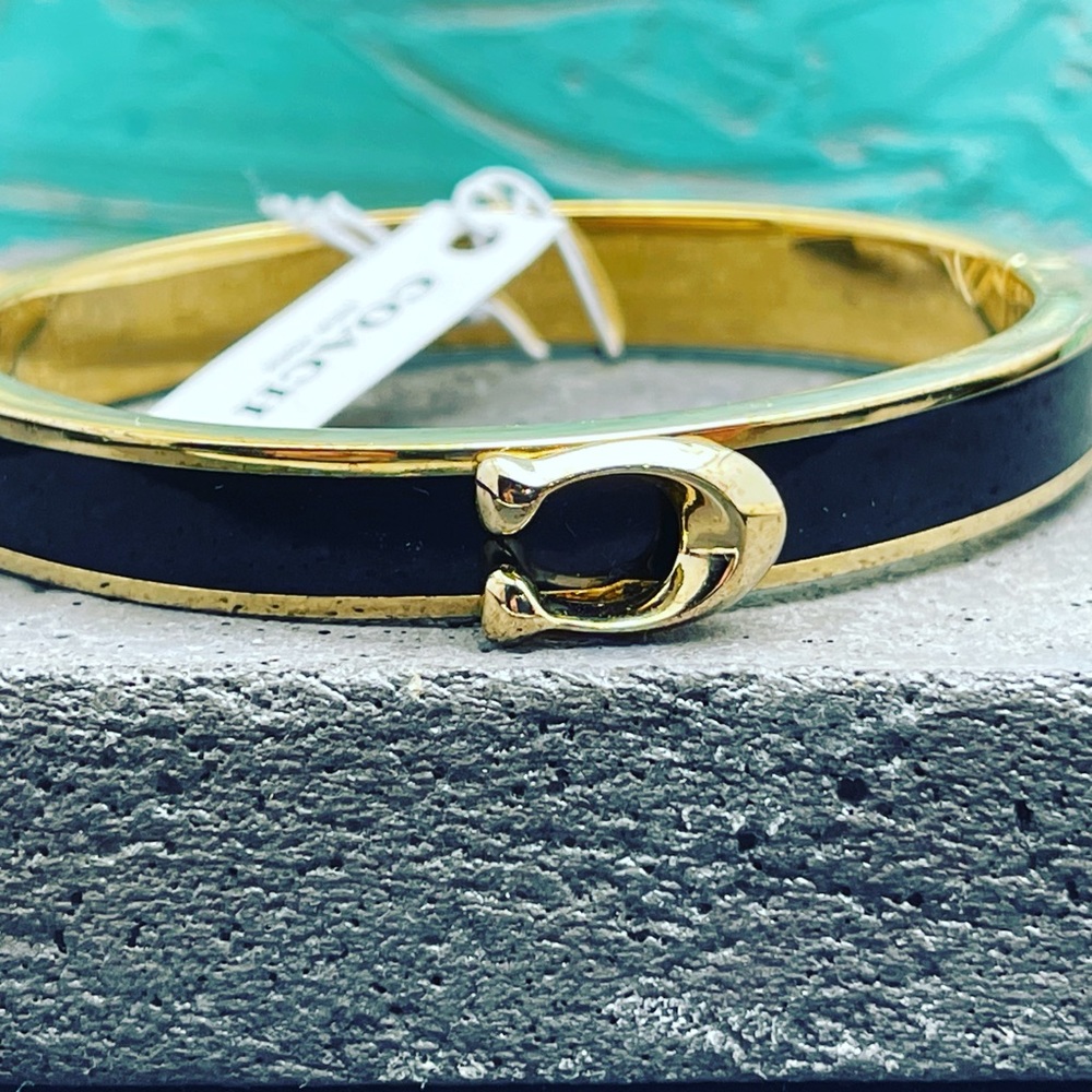 Coach Signature black bangle / cuff